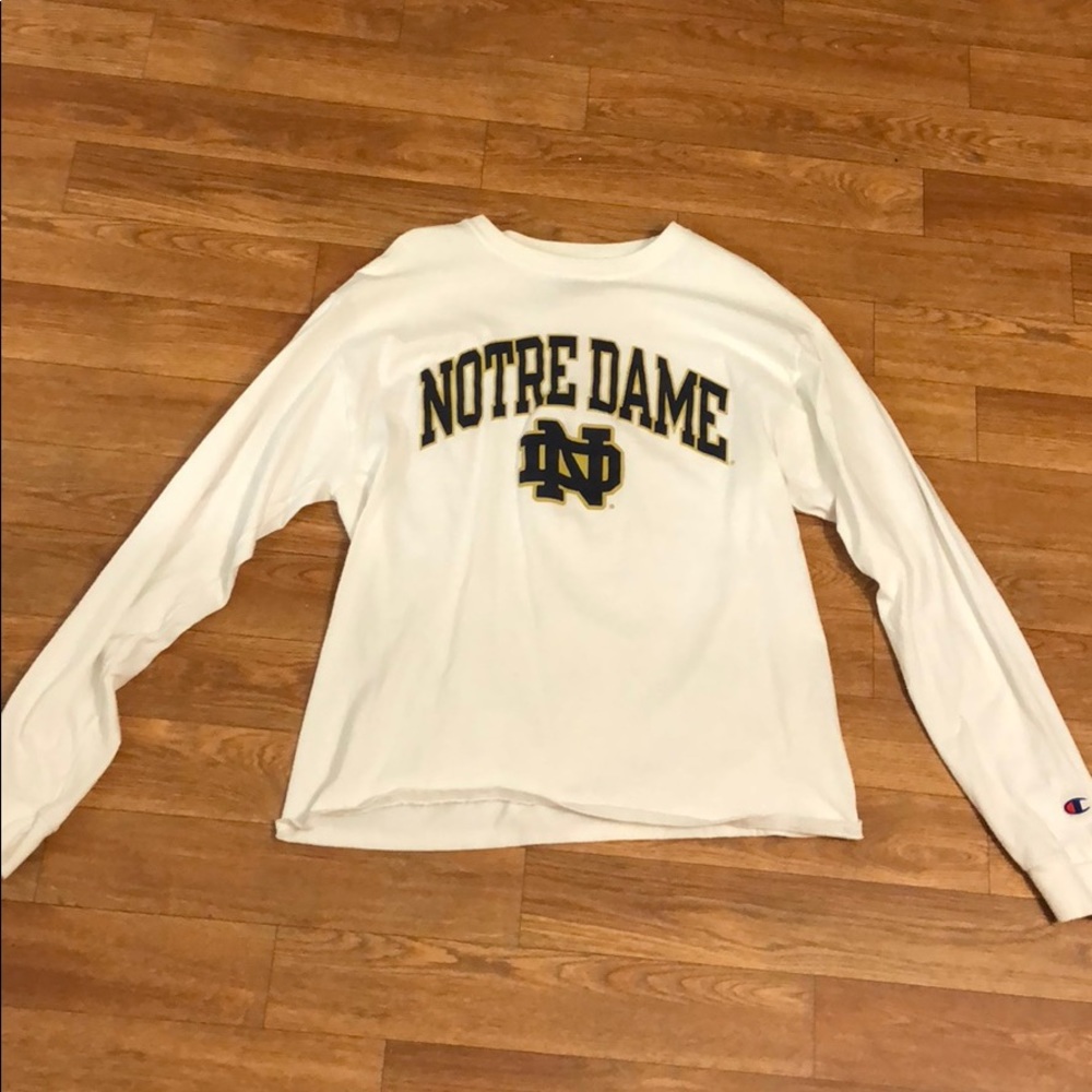 Notre Dame men’s white long sleeve